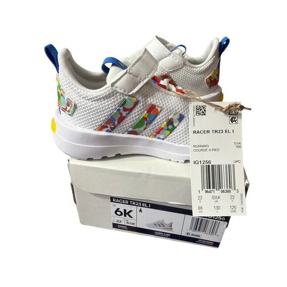 Adidas Infant Racer TR23 EL I Color Pop Blue Red Yellow Sneakers Size 6K New - Picture 4 of 11